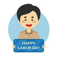 Labor day Background with Government Employees vector