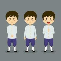 Thailand Character with Various Expression vector