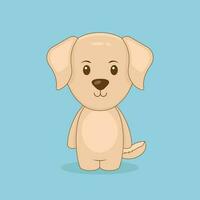 lindo perro de dibujos animados vector