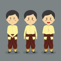 Laos Character with Various Expression vector