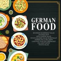 German cuisine food, Germany traditional dishes vector