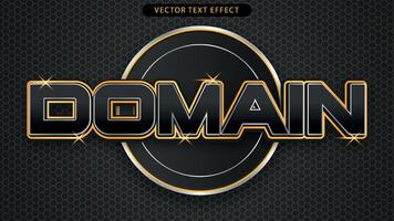 3D text effect domain with luxury and modern style vector