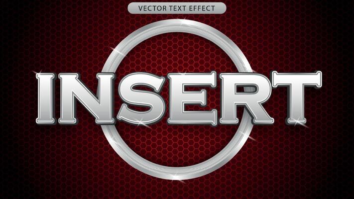 Insert 3D text effect with luxury and modern style