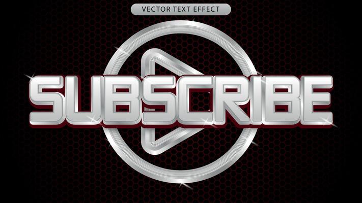 3D text effect subscribe with a fancy and modern style