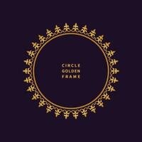 Circle Golden Frame Vector Illustration