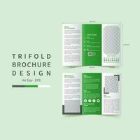 A4 Trifold Business Brochure Design Template vector