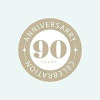 Vector anniversary logo design template