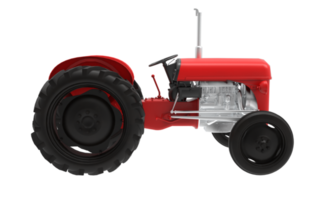 photo Red tractor on Transparent background png