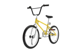 photo Yellow bicycle on Transparent background png