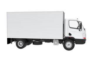 photo blanc un camion sur transparent Contexte png