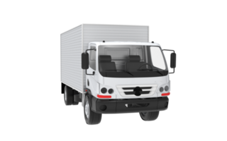 photo blanc un camion sur transparent Contexte png