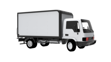 photo blanc un camion sur transparent Contexte png