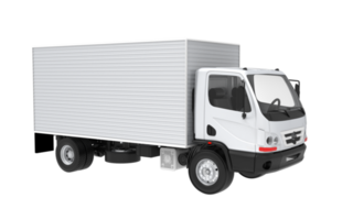 photo blanc un camion sur transparent Contexte png