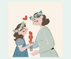 Flat Mother's Day Illustration vector