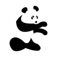panda icono ilustración vector