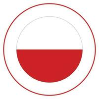 Flag of Poland in circle. Poland flag in circle vector