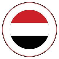 Yemen flag in circle. Flag of Yemen in circle vector