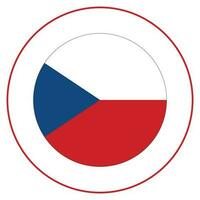 Flag of the Czech Republic in circle. vector