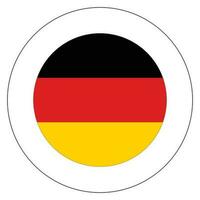 German flag in circle. Flag of Germany in round circle vector