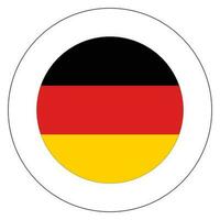 German flag in circle. Flag of Germany in round circle vector