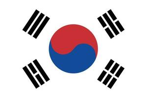 sur Corea bandera. coreano bandera vector