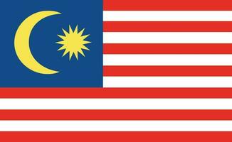 Flag of Malaysia. Malaysian flag vector