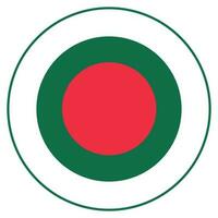 Flag of Bangladesh in round circle vector