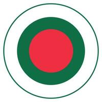 bandera de Bangladesh en redondo circulo vector