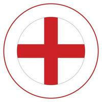 Flag of England. England flag in the circle. vector
