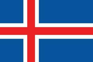 Flag of Iceland. vector