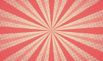 Retro comic halftone burst vector background