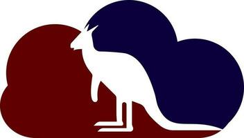 Kangaroo logo. kangaroo template vector design