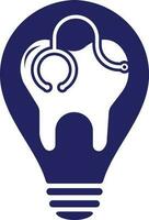 Dental stethoscope logo, Dental Clinic Logo Tooth abstract design vector