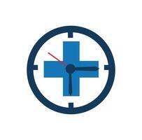 Time Medical Logo Icon Design template vector medical time logo