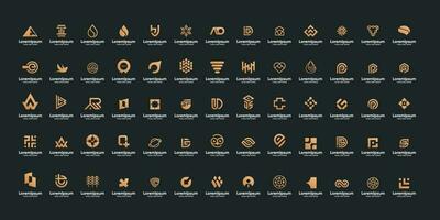 Abstract mega logo design bundle collection vector