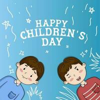 vector cartoon world children's day illustration