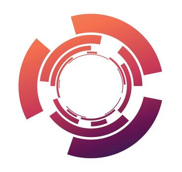 resumen roto arcos de un circulo formar un anillo vector