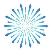 Rays fly in different directions forming a circle vector