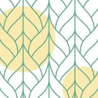 Dynamic art deco seamless leaf pattern vector