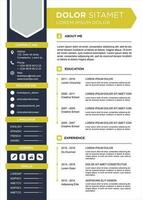 professional curriculum vitae template vector