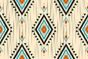 Beautiful ethnic pattern art. Geometric ethnic seamless pattern in tribal, folk embroidery, and Mexican style. vector