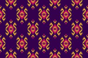 Ethnic ikat seamless pattern in tribal. Aztec geometric ethnic ornament print. Ikat pattern style. vector