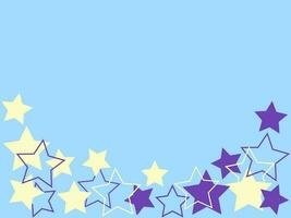 blue background stars frame vector