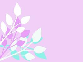 pastel abstract leaves background vector