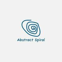 Abstract spiral logo made of lines. vector