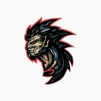 Asian dragon esport mascot logo illustration vector