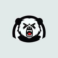 logotipo de la mascota panda vector