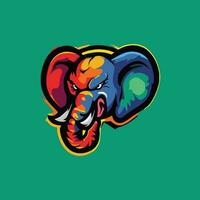 Elephant mascot logo design vector