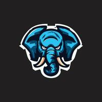 elefante mascota logo diseño vector