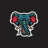 elefante mascota logo diseño vector